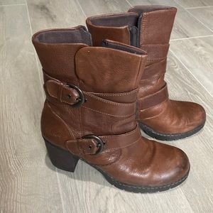 BOC Josephine midi leather boot - dark brown - size 9
